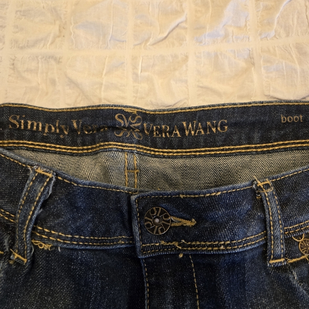 Vintage Simply Vera Wang Jeans – Size 14, Button Pocket Detail - Picture 6 of 15